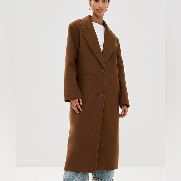 Lioness Jackets & Blazers - NWT LIONESS Brown Olsen Long Coat from Revolve